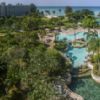 Garden, pools and beach